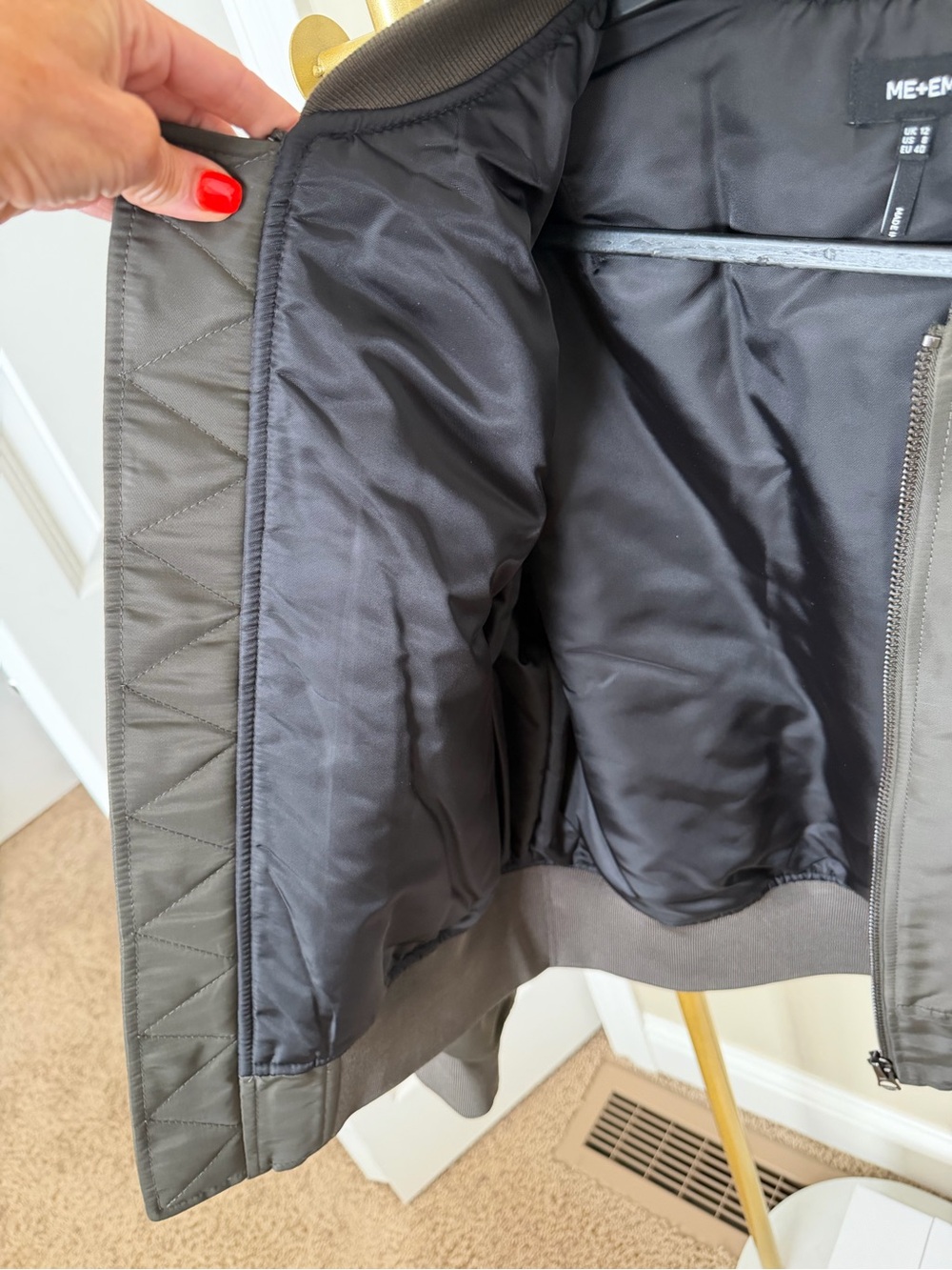 ME+EM Women’s Olive Bomber Jacket - ME+EM - Picture 7 of 7